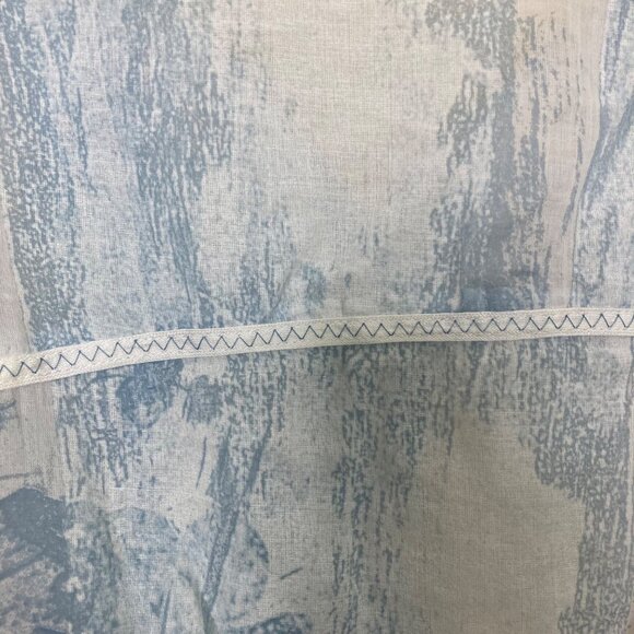 Unjour Ailleurs Blouse Large French 42 Blue White Semi Sheer Lightweight as is - Picture 12 of 13